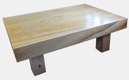 座卓（テーブル）アカエゾマツ・一枚天板【厚さ約10cm】