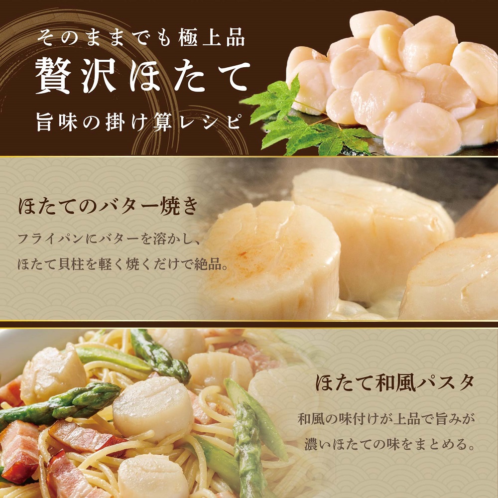 【毎月5ヶ月定期便】北海道 野付産 漁協直送 冷凍ホタテ 貝柱大粒ホタテ500ｇ
