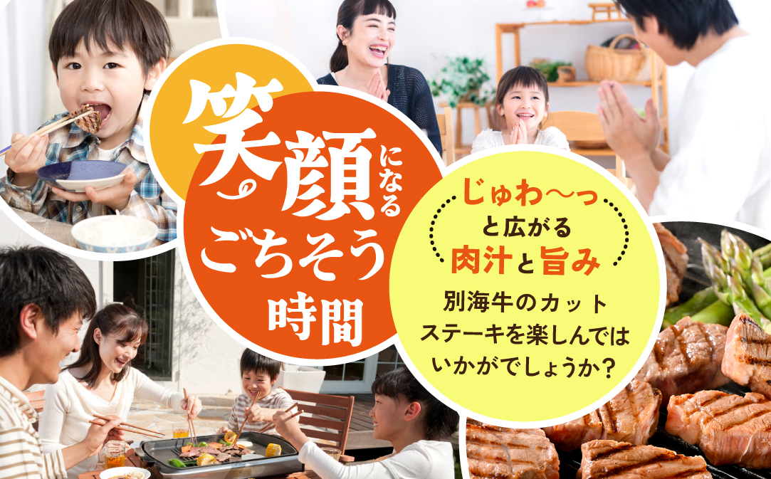 赤身 カットステーキ肉 1kg (ガーリック香味だれ)（250g×4袋）【FF0000056】