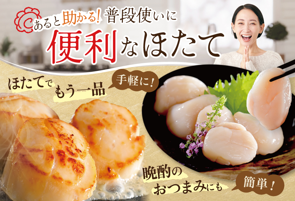 ランキング第1位獲得！【訳あり】北海道 野付産 ホタテ 500g  (  ほたて ホタテ ホタテ貝柱 帆立貝 帆立貝柱 北海道 別海町 ふるさと納税 ）																								