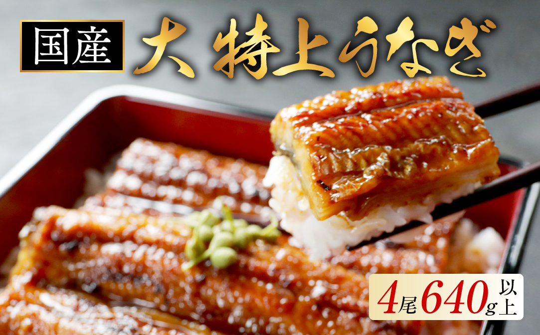 （6月）国産 大 特上うなぎ(160g×4尾)