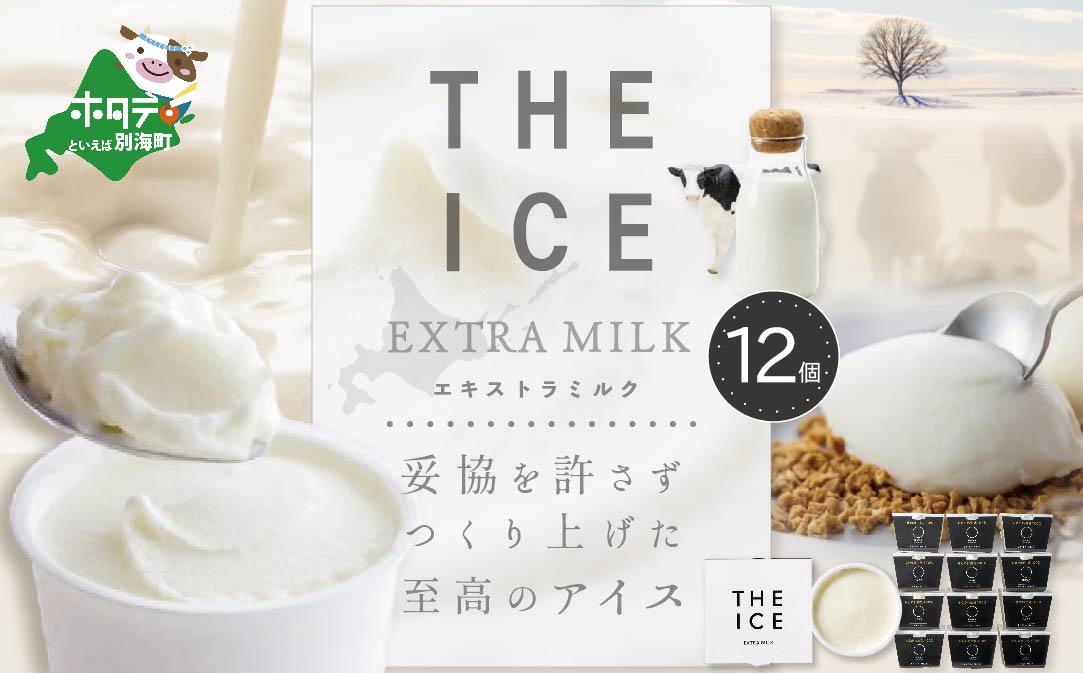【THE ICE】エキストラミルク 12個セット 【be003-1067】（ちえのわ事業協同組合）