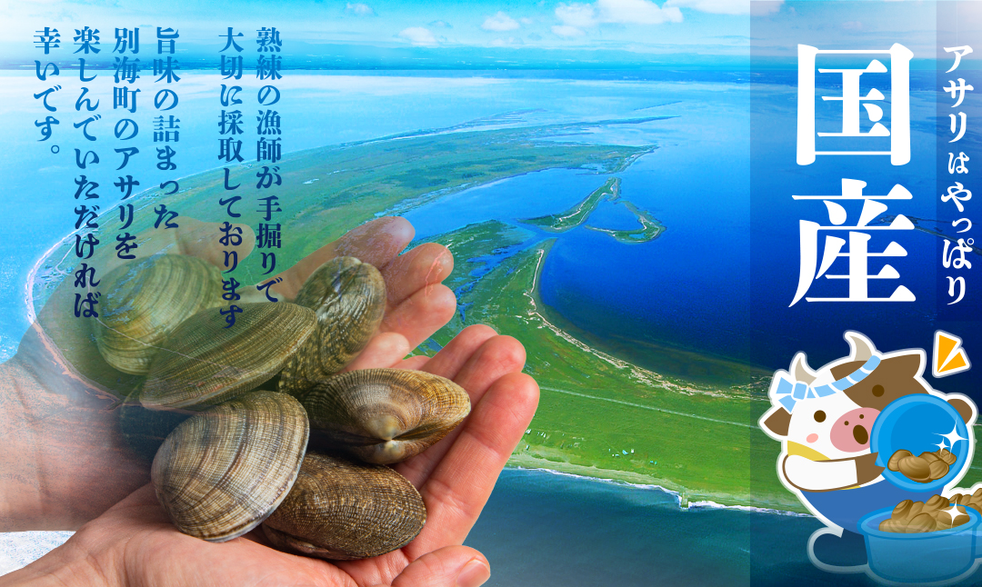 北海道野付産 あさり ボイルむき身 640g(160g×4) 貝付き3～4kg 相当【NK0000RO0】