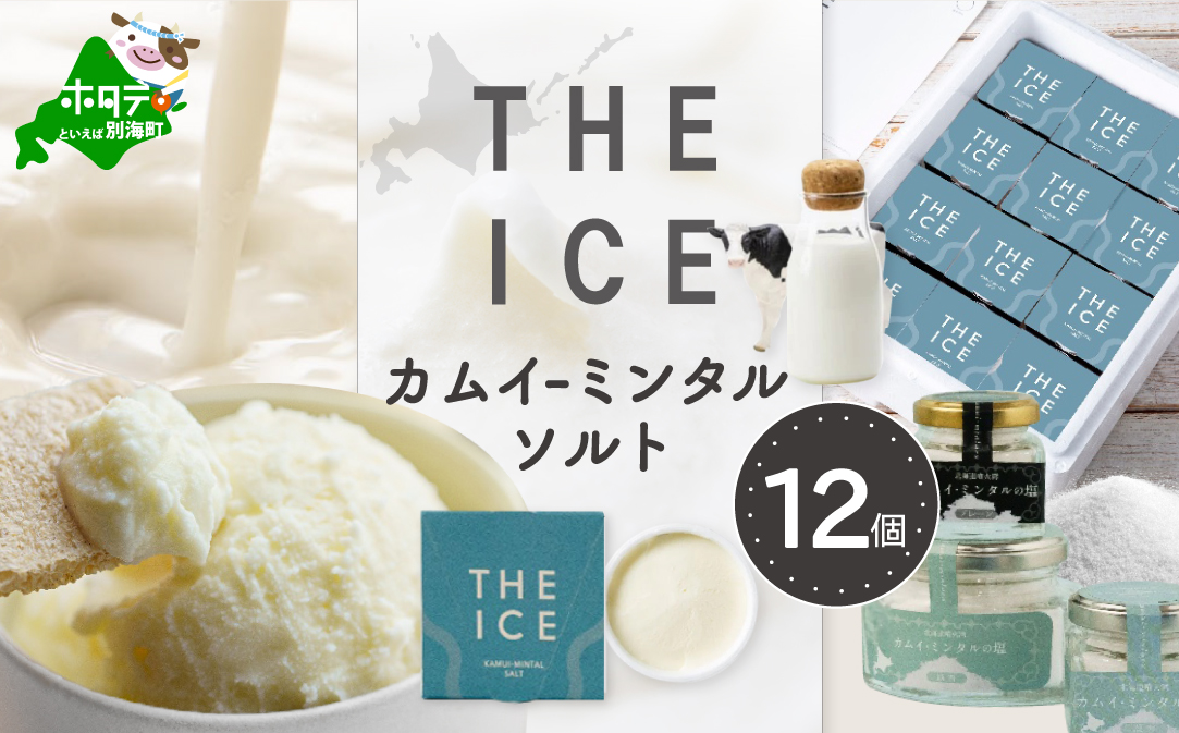 【THE ICE】KAMUI-MINTAL SALT （カムイ・ミンタルソルト）ジェラート 12個セット CJ0000213