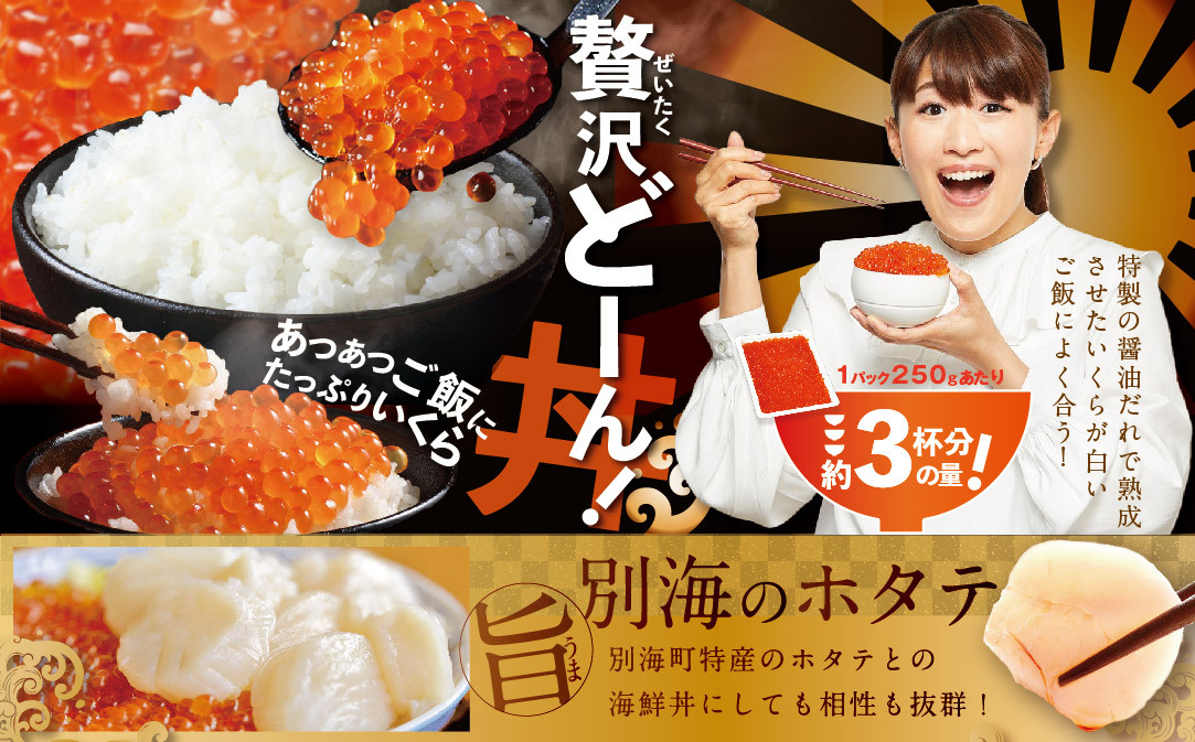 北海道産  鮭いくら醤油漬け500g いくら丼6〜8杯分！鱒（マス）ではなく、北海道産の鮭（サケ）のいくらです  ( イクラ いくら 鮭卵 いくら醤油漬け  イクラ醤油け 魚卵 国産 道産 )