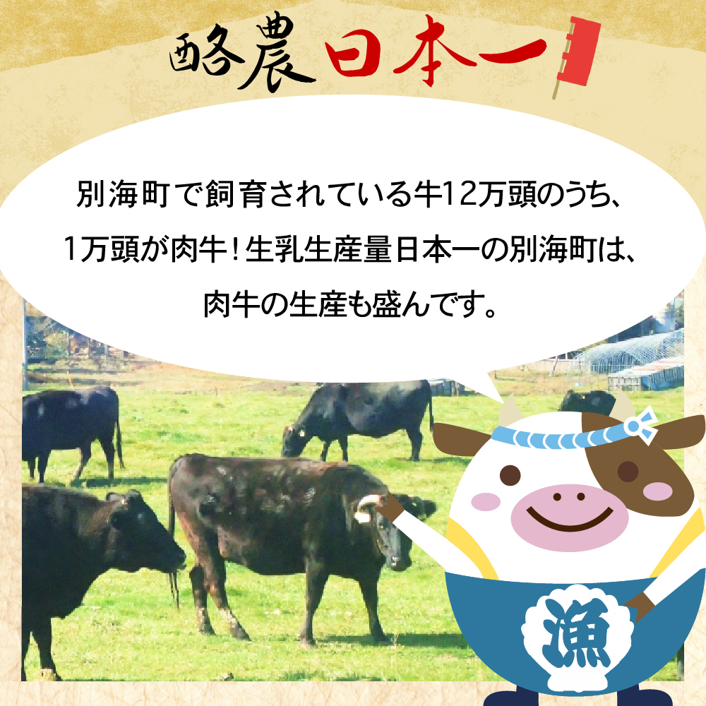 【定期便】黒毛和牛「別海和牛」サイコロステーキ 用 500g × 4ヵ月 【全4回】
