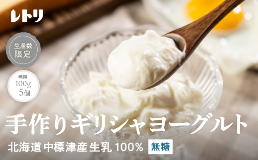 ギリシャヨーグルト 無糖 100g 5個 計500g オンライン 申請 ふるさと納税 北海道 中標津 無添加 ヨーグルト 乳製品 健康 善玉菌 整腸 免疫力アップ 整腸 カルシウム 美容 美肌 疲労回復 朝食 スイーツ 中標津町【1116801】