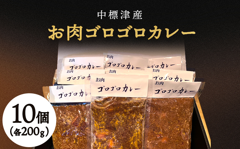 中標津産 ラム肉　お肉ゴロゴロカレー　200g×10個 ラム ラム肉 豚肉 豚 牛肉 牛 カレー カレーライス 冷凍 湯銭 温めるだけ 簡単　惣菜 ふるさと納税 北海道 中標津町 中標津【21004】