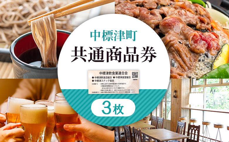 【中標津飲食】 共通商品券 3,000円分 中標津飲食業連合会｜ふるさと納税 北海道 中標津 観光 チケット クーポン 商品券 金券  3,000円 飲食店 グルメ 焼肉 ジンギスカン レストラン お弁当 ラーメン 寿司 お好み焼き そば うどん ワンストップ マイページ 中標津町【81001】