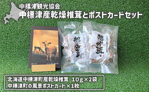 中標津産乾燥椎茸 １０ｇ×２袋 計20g　なかしべつ観光協会バージョン【32008】