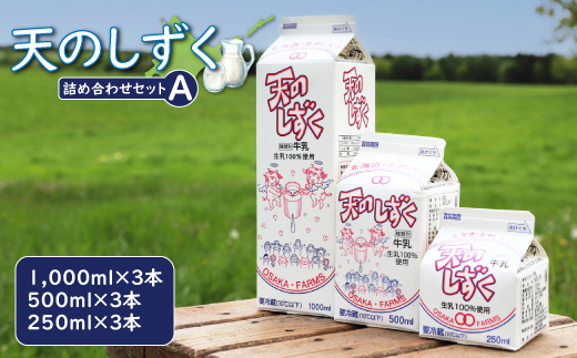 天のしずく　詰め合わせセットＡ(1000ml×3本・500ml×3本・250ml×3本,合計5.2L)【5100101】