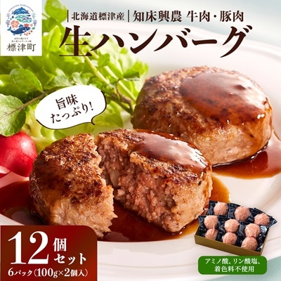 生ハンバーグ12個セット　冷凍 国産 牛肉 豚肉 ギフト 小分け 人気 便利【配送不可地域：離島】【1088219】