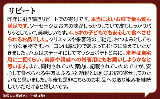 【無添加・無着色】こだわり加工品セットA(ハム・ソーセージ等1200g)  詰め合わせ 人気 ギフト【配送不可地域：離島】【1052512】