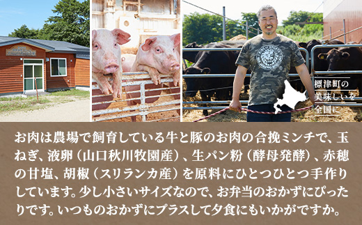 北海道産 生ハンバーグ ミニ 25個 セット ( 5個 × 5パック ) 冷凍 手作り ハンバーグ 国産 保存料不使用 牛肉 豚肉 ギフト お弁当 子供 子ども こども 安全 アミノ酸不使用 リン酸塩不使用 着色料不使用 牛 豚 肉 肉加工品 加工品 国産肉 国産豚 国産牛 はんばーぐ hannba-gu 冷凍食品 ロコモコ ロコモコ丼 小さめ 便利 パック 北海道 標津町