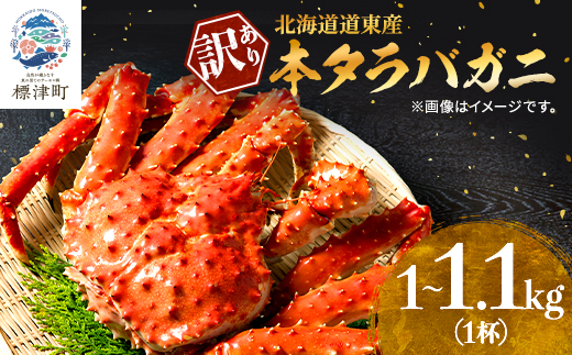 北海道道東産　【訳あり】ボイル冷凍本タラバガニ1.0〜1.1kg×1杯【配送不可地域：離島】【1371933】