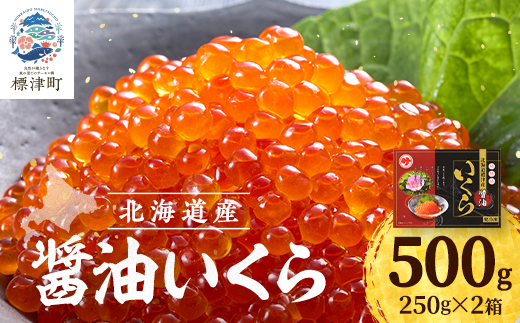 【令和7年新物】醤油いくら500g(250g×2) イクラ 北海道 人気 おすすめ さけ 魚卵 天然【配送不可地域：離島】【1419708】