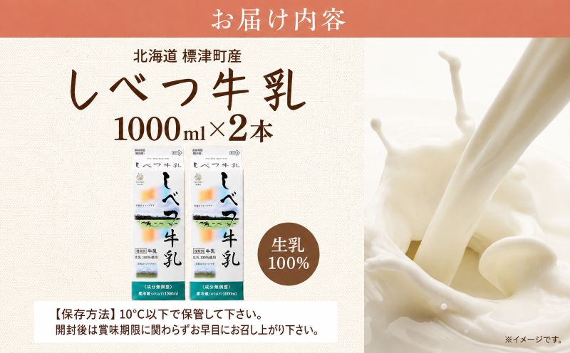 しべつ牛乳 1L × 2本 北海道産 パックミルク 1万円 以下 お裾分け 牛乳 乳製品 生乳 生乳100% 国産 ミルク みるく ぎゅうにゅう 乳 標津 しべつ 成分無調整 無調整 1l 1リットル 健康 朝食 飲料 パック 給食 グラタン パスタ 北海道 標津町