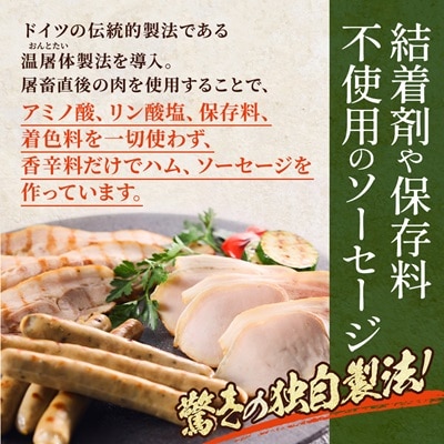 【無添加・無着色】こだわりハム・ソーセージセット 計約1.5kg(5種×各2)　詰め合わせ 人気【配送不可地域：離島】【1531828】