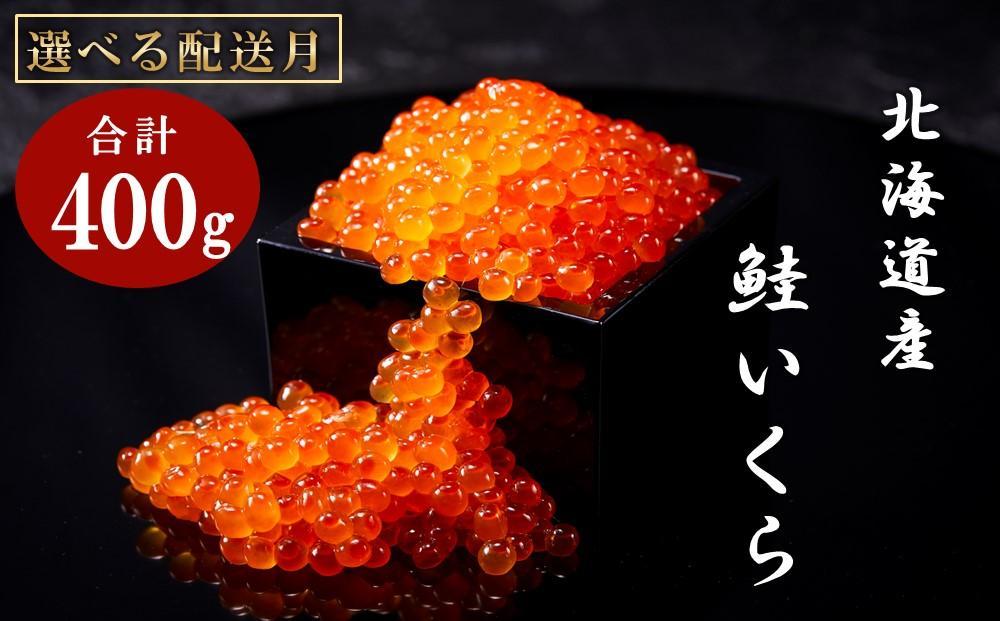 【1月発送】北海道産 いくら（鮭卵）醤油漬け 大容量400g(200g×2パック) 国産 小分けパック イクラ 海鮮丼 ギフト 贈り物 魚介類 魚介 海産物 鮭 シャケ しゃけ 生産者 支援 応援