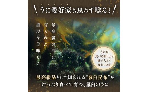 【先行予約】羅臼産 塩水うに（上） 200g（100g×2枚）天然 エゾバフンうに ミョウバン不使用 北海道産 知床羅臼産