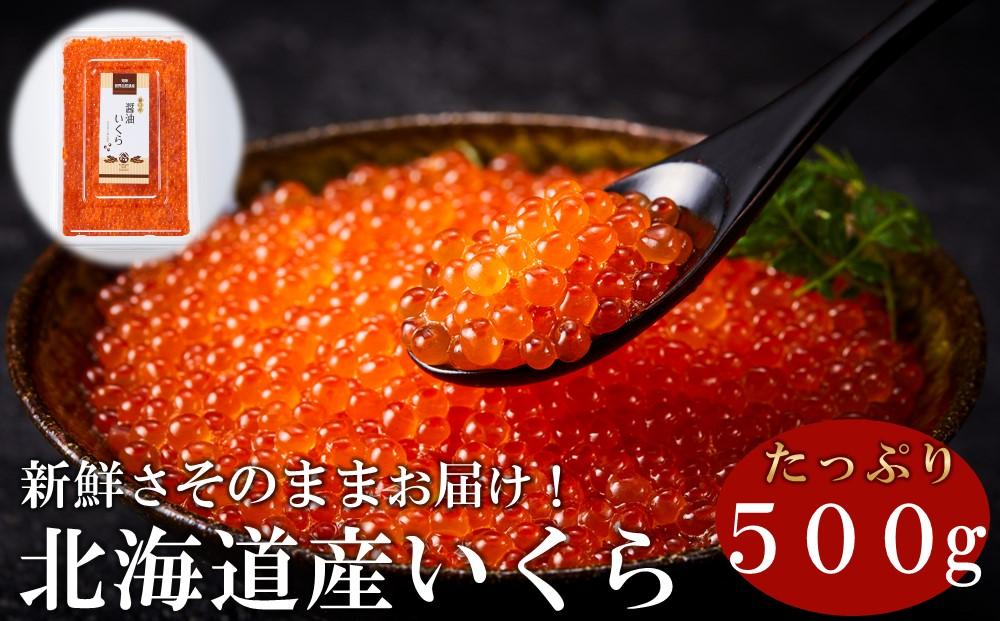 いくら醤油漬け　500g　パック イクラ しょうゆ漬け サケ さけ しゃけ シャケ 海鮮丼 魚介 魚卵 北海道 生産者 支援 応援	