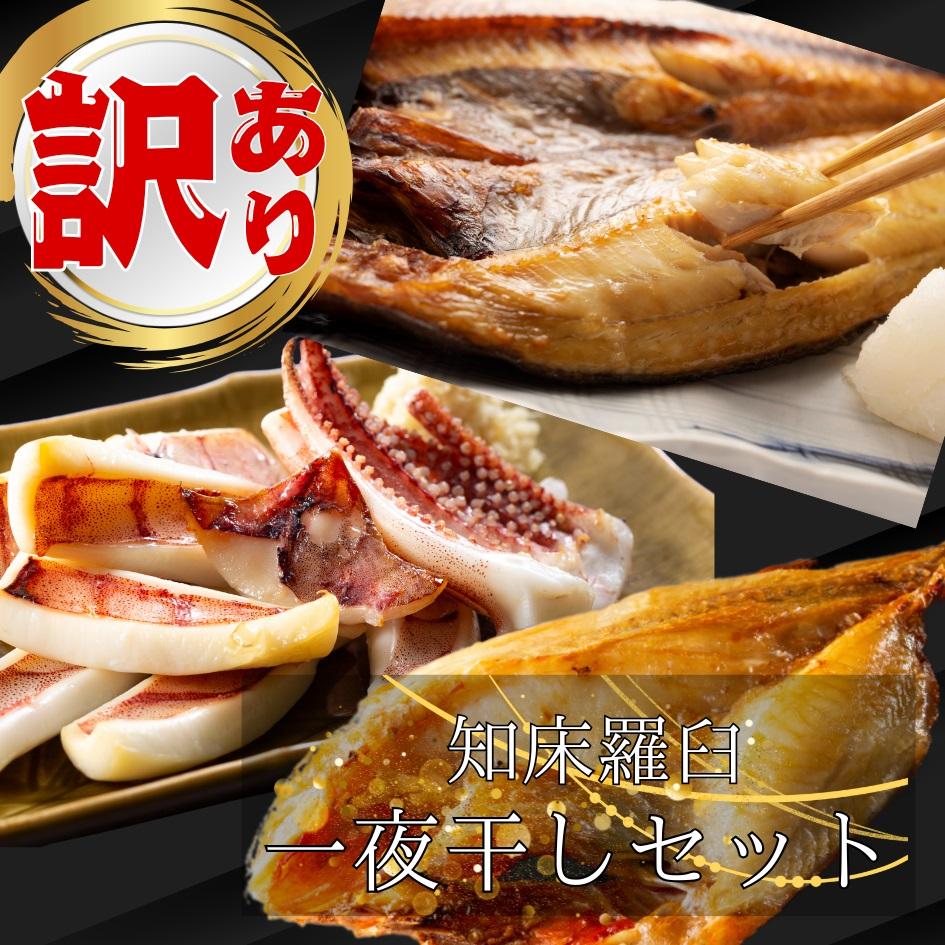 羅臼町厳選！一夜干しセット | 干物セット 羅臼町 鮭 鰺 鯖 干物 詰め合わせ 海鮮 魚介 北海道 名産 ギフト お取り寄せ 塩干物 定番 高級 天日干し 無添加 新鮮 大容量 人気 おすすめ 送料無料