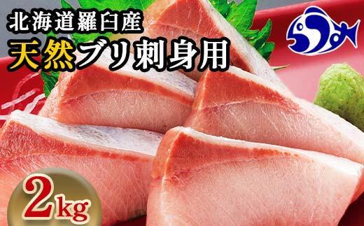 【2025年2月発送】北海道 知床羅臼産 天然ぶり刺身 2kg (250g×8パック) 魚 海産物 魚介 魚介類 ブリ 鰤 刺身 ご飯のお供 冷凍 生産者 支援 応援