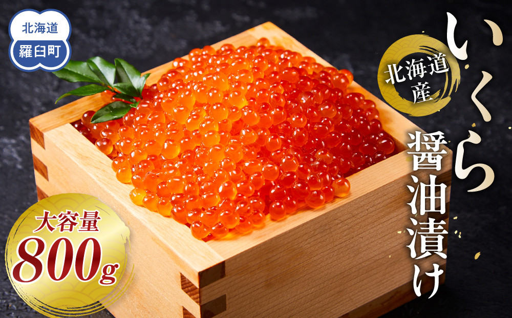 北海道産 いくら（鮭卵）醤油漬け 800g(200g×4パック)  個魚介類 北海道 海産物 魚介 小分けパック 生産者 支援 応援
