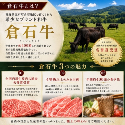 A4 ランク以上 あおもり 倉石牛 サーロインステーキ 約250g×2枚【配送不可地域：離島】【1757304】