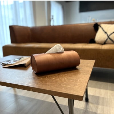 BUNACO　IB-T2397　ティッシュボックスSWINGスリム(キャラメルブラウン)【1660600】