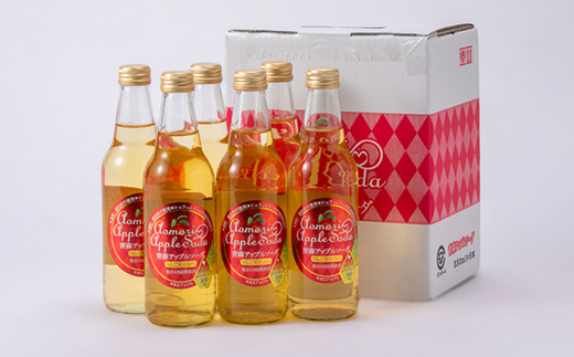 青森アップルソーダ330ml×6本【配送不可地域：離島・沖縄県】【1655007】