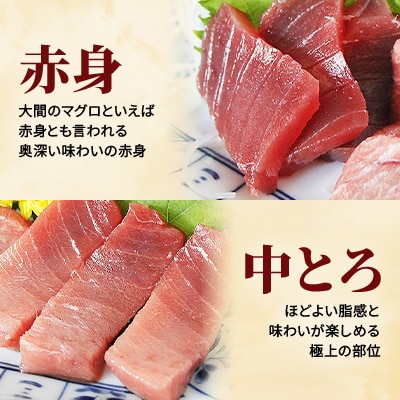 大間産本マグロ 赤身と中トロセット 各200g前後(合計400g前後)【配送不可地域：離島】【1657765】