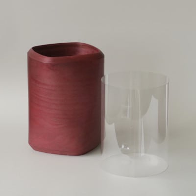 BUNACO　IB-D8214　ダストボックスtwist□ Lサイズ(ローズ)【1660340】