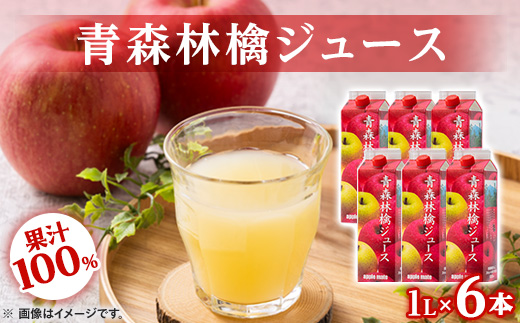 青森林檎ジュース1,000ml×6本【配送不可地域：離島・沖縄県】【1655006】