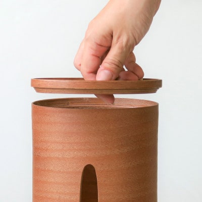 BUNACO　IB-T2397　ティッシュボックスSWINGスリム(キャラメルブラウン)【1660600】