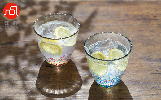 津軽びいどろ まつり金彩ロックグラス【1490219】