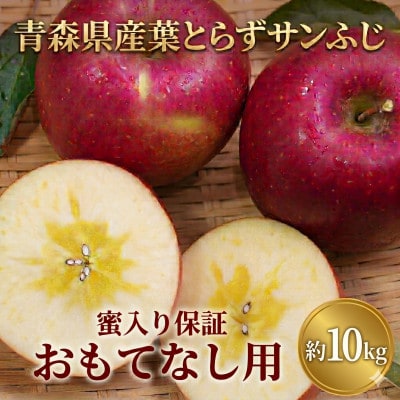 【26年11月〜12月発送】平均糖度13度以上! 蜜入り 葉とらずサンふじ 約10kg おもてなし用【配送不可地域：離島・沖縄県】【1612856】