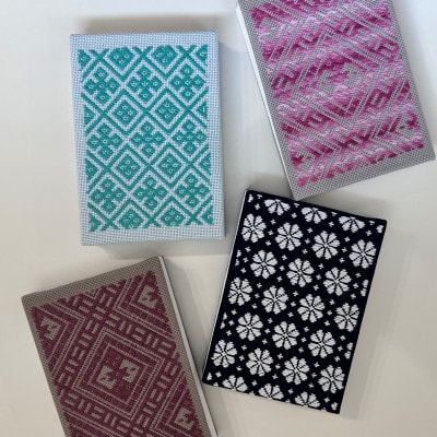 【選べる柄】青森伝統工芸　こぎん刺し御朱印帳 C【1713391】