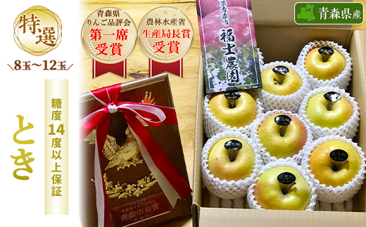 「とき」約3kg・糖度14度以上保証・特選贈答用りんご 青森市長賞受賞【配送不可地域：離島・沖縄県】【1074177】