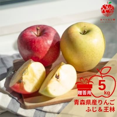 りんご ふじ&王林 約5kg (14〜20玉) 贈答用 【先行受付　12月より順次発送】【配送不可地域：離島】【1231723】