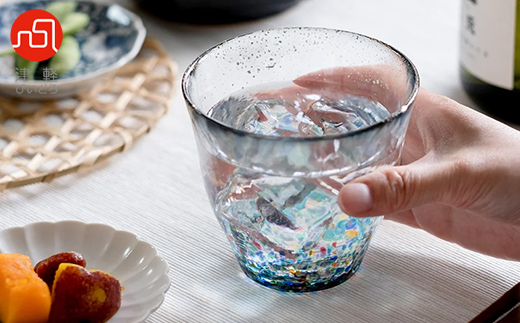 津軽びいどろ まつり金彩ロックグラス【1490219】