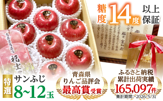 【りんご品評会最高賞】特選/贈答用 糖度14度以上保証「サンふじ」3kg りんご【配送不可地域：離島】【1085322】