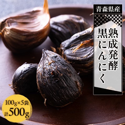 青森県産熟成発酵黒にんにく500g(100g×5袋)【1142322】