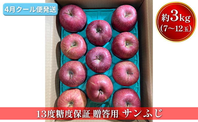 4月クール便発送】(13度糖度保証)贈答用CA貯蔵サンふじ約3kg【弘前市産・青森りんご】|JALふるさと納税|JALのマイルがたまるふるさと納税サイト