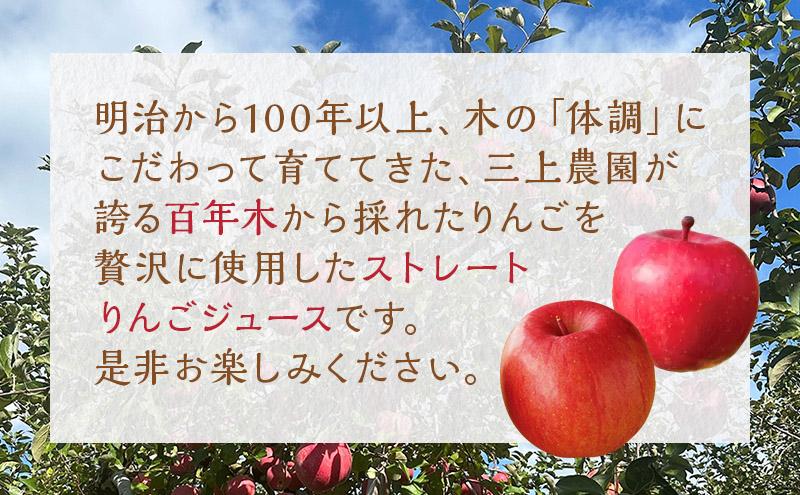 百年木の香 黒ラベル りんごジュース 3種セット（ふじ、ジョナ、ふじジョナ）500ml×3本【りんごジュース 飲み比べ 青森りんご】