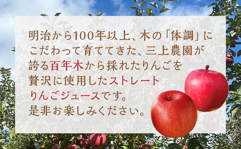 百年木の香 黒ラベル りんごジュース 3種セット（ふじ、ジョナ、ふじジョナ）500ml×3本【りんごジュース 飲み比べ 青森りんご 飲料類 果汁飲料  】