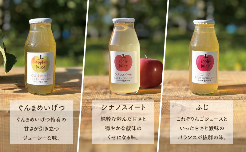 somaringo farm 無添加 まるしぼり りんごジュース 6品種飲み比べセット 180ml 各2本 計12本