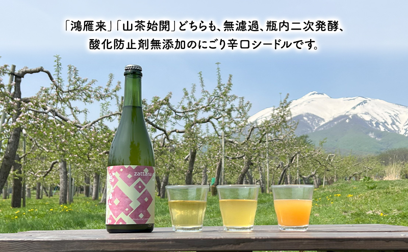 シードル 【 zattana cidre 】2本 セット ( 鴻雁来 ＆ 山茶始開 )