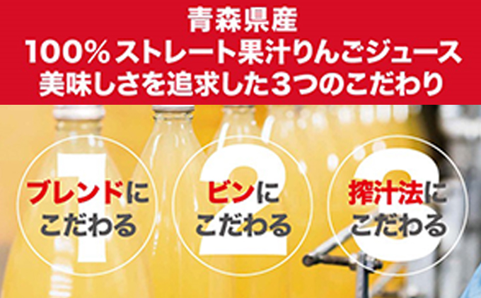 【りんごジュース定期便】林檎倶楽部 無添加製法 6本セット×3か月（1L×6本×3回）【 飲料類 果汁飲料  】