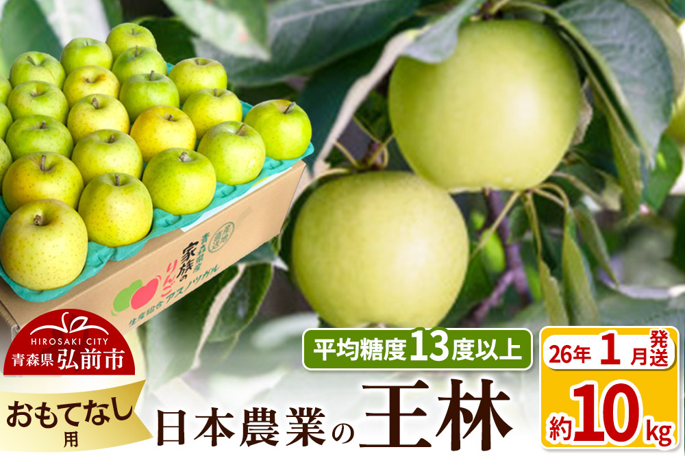 【26年1月発送】りんご 平均糖度13度以上！ 王林 約10kg おもてなし用 青森 果物 フルーツ 林檎 リンゴ くだもの